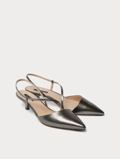 Décolleté slingback in pelle*Marina Rinaldi Sale
