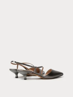 Décolleté slingback in pelle*Marina Rinaldi Sale