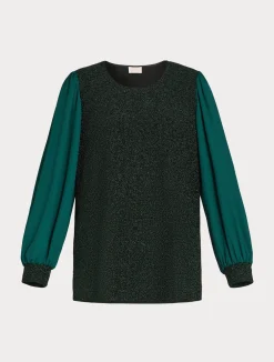 Felpa in jersey lamé e georgette*Marina Rinaldi Clearance