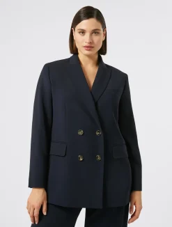 Giacca blazer doppiopetto in cady*Marina Rinaldi Clearance
