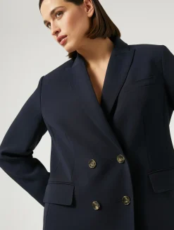 Giacca blazer doppiopetto in cady*Marina Rinaldi Clearance