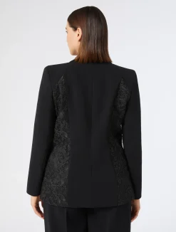 Giacca blazer in cady e tulle*Marina Rinaldi Outlet