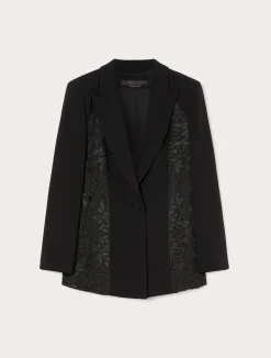Giacca blazer in cady e tulle*Marina Rinaldi Outlet