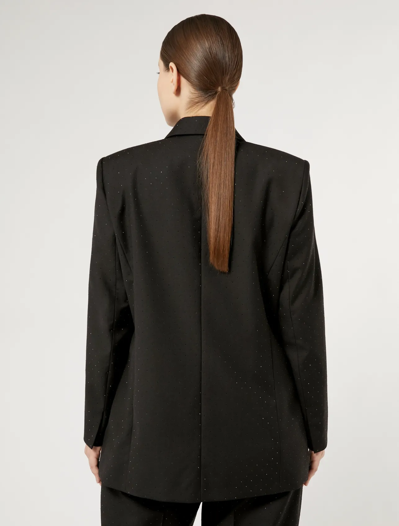 Giacca blazer in levantina con strass*Marina Rinaldi New