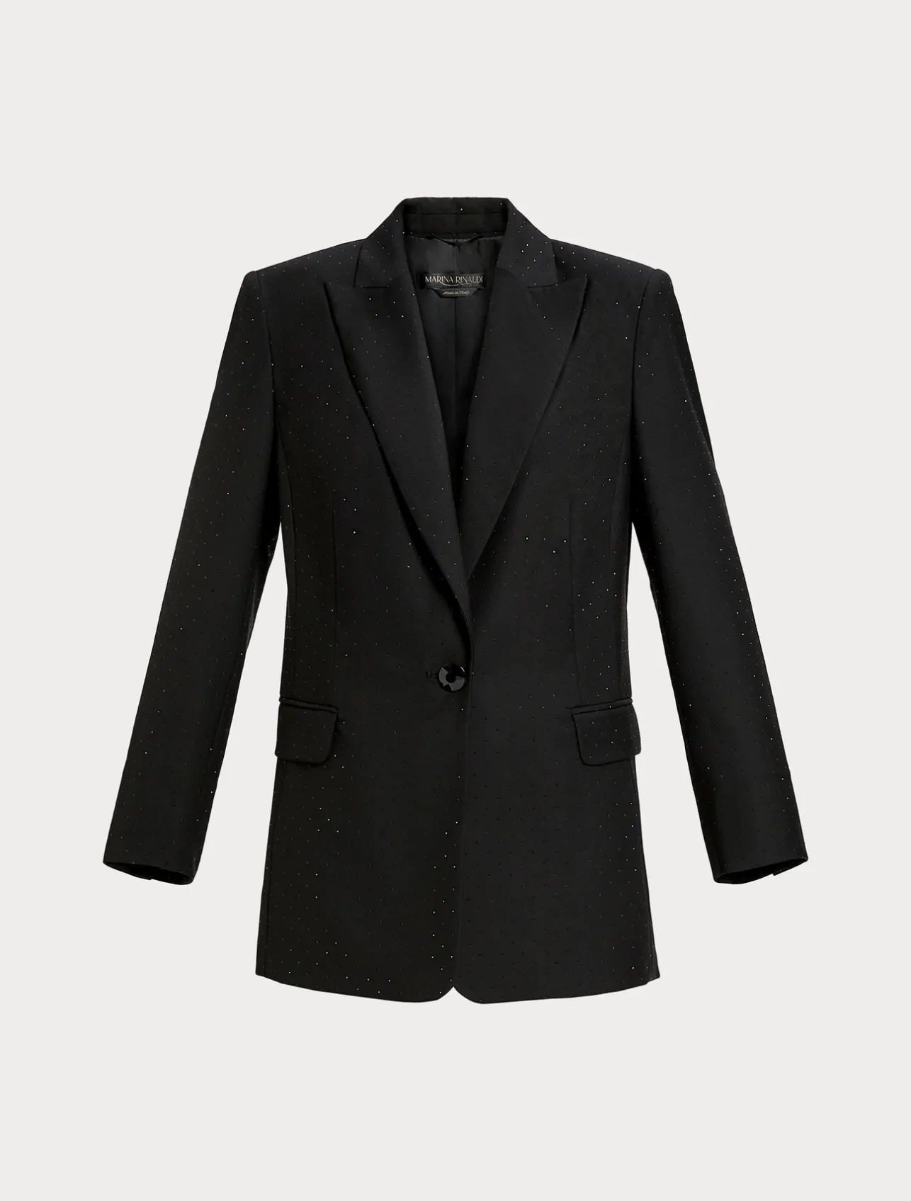 Giacca blazer in levantina con strass*Marina Rinaldi New