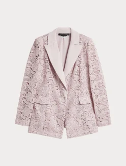 Giacca blazer in macramè laminato*Marina Rinaldi Sale