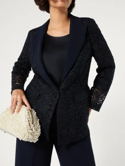 Giacca blazer in macramè laminato*Marina Rinaldi Best