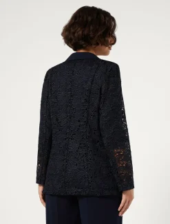 Giacca blazer in macramè laminato*Marina Rinaldi Best