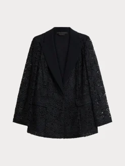Giacca blazer in macramè laminato*Marina Rinaldi Best