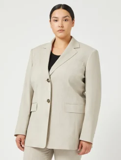 Giacca blazer in tela di lana stretch*Marina Rinaldi Online
