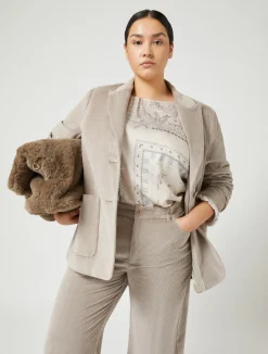 Giacca blazer in velluto*Marina Rinaldi Outlet