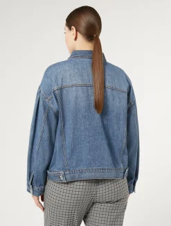 Giacca cropped in denim*Marina Rinaldi Discount