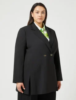 Giacca in crêpe satin di lana*Marina Rinaldi Best