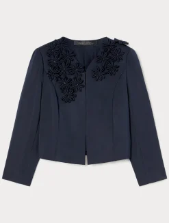 Giacca in duchesse con ricami*Marina Rinaldi Outlet