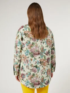 Giacca jacquard a fiori*Marina Rinaldi New