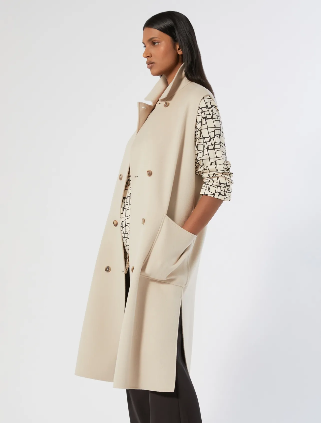 Gilet in double di lana e cachemire*Marina Rinaldi Hot