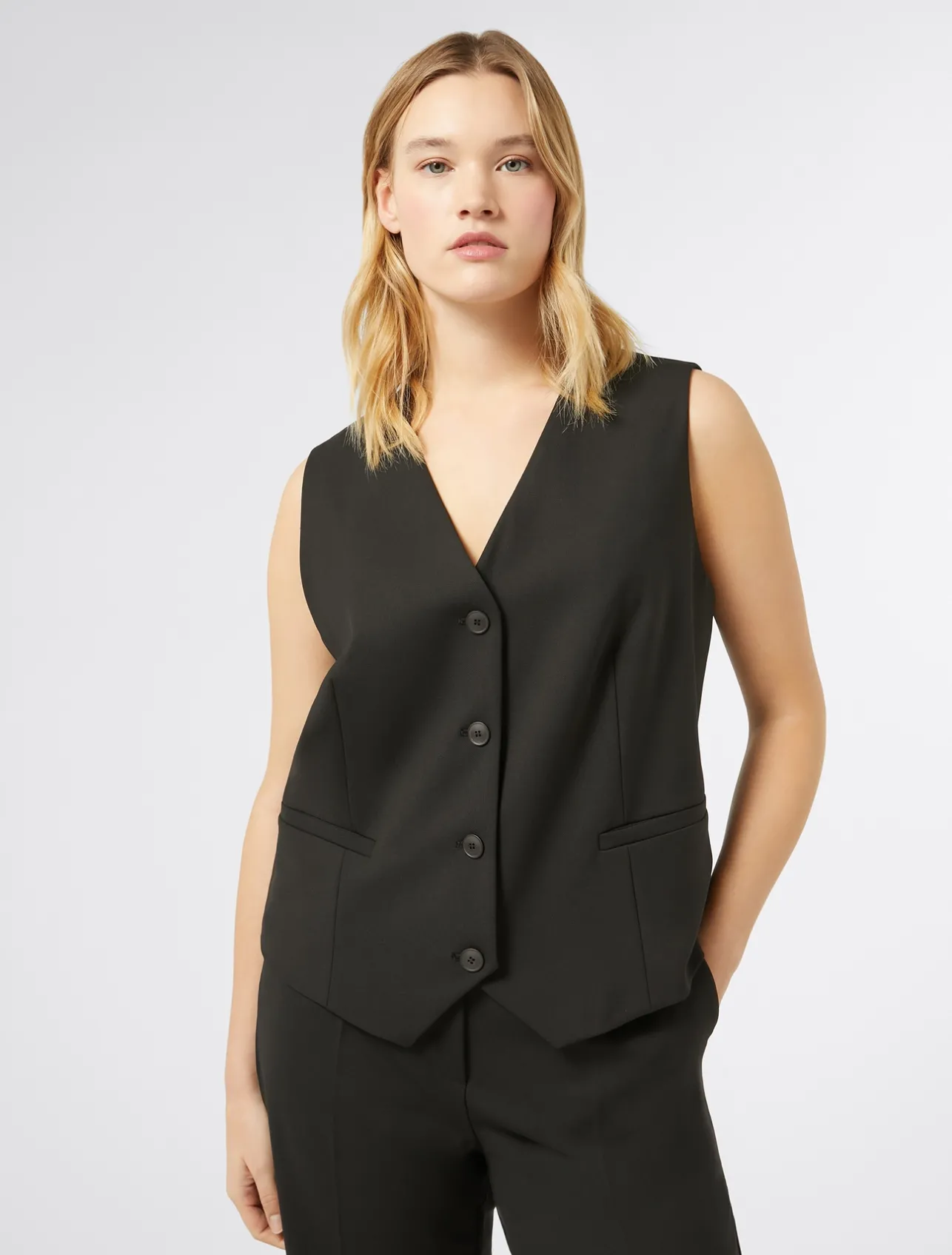 Gilet in gabardina di lana*Marina Rinaldi Sale