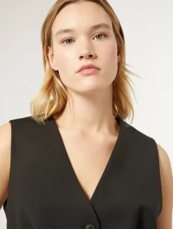 Gilet in gabardina di lana*Marina Rinaldi Sale