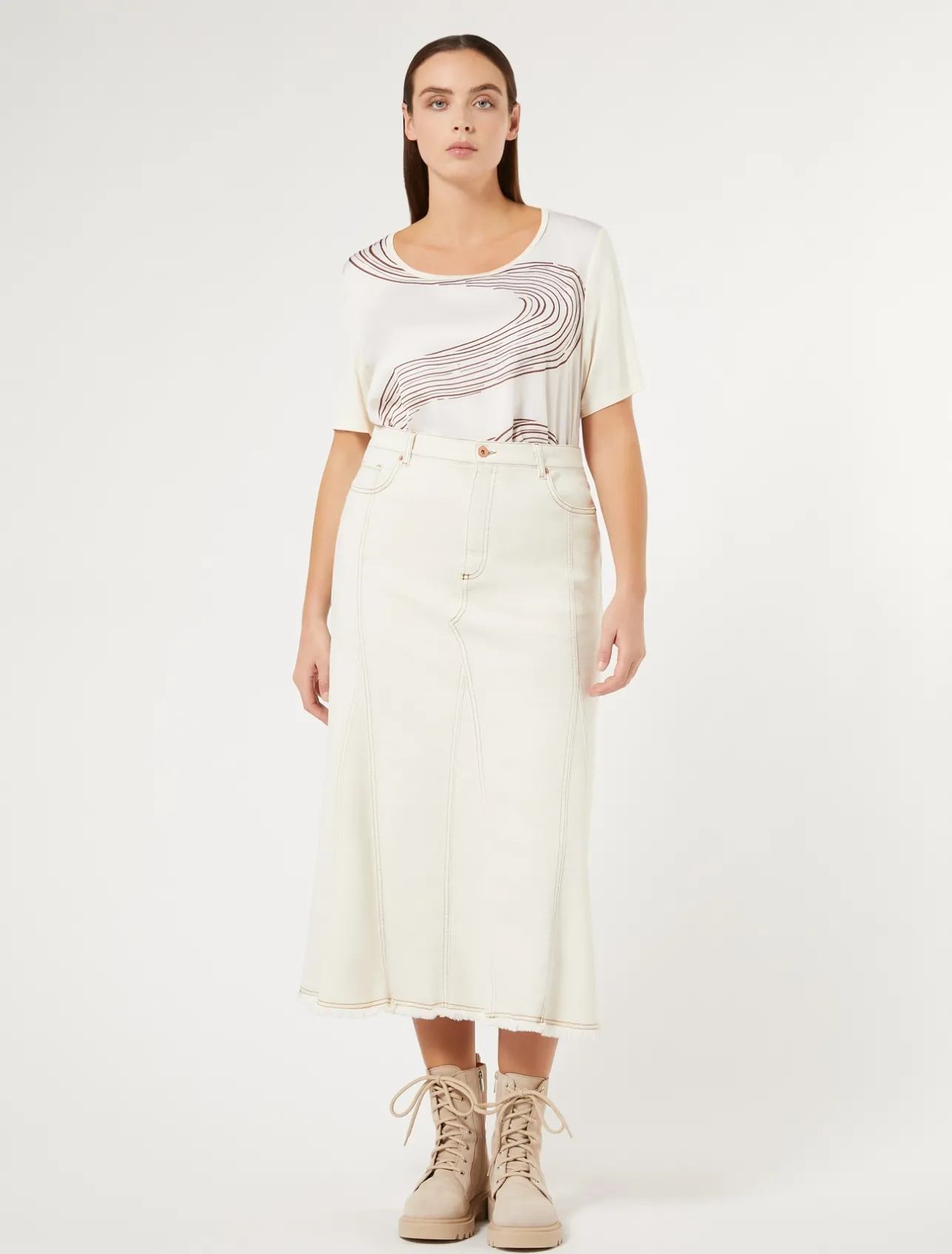 Gonna in bull di cotone*Marina Rinaldi Sale