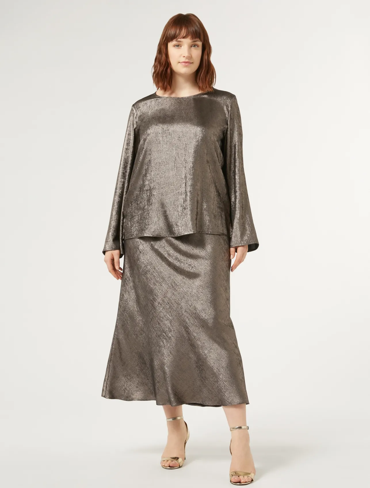 Gonna in chiffon laminato*Marina Rinaldi Discount