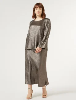 Gonna in chiffon laminato*Marina Rinaldi Discount