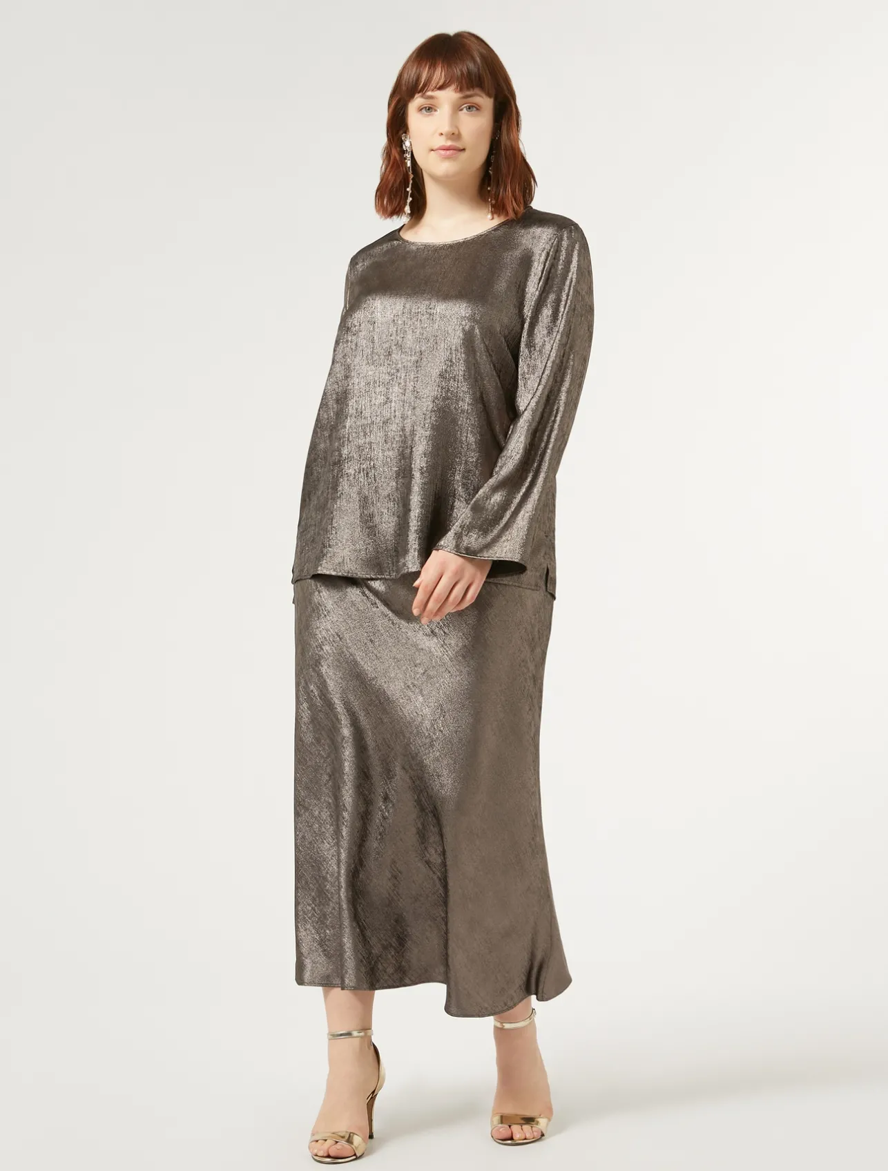 Gonna in chiffon laminato*Marina Rinaldi Discount