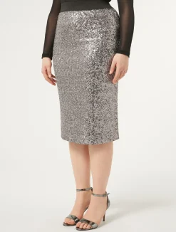 Gonna in jersey e paillettes*Marina Rinaldi Online