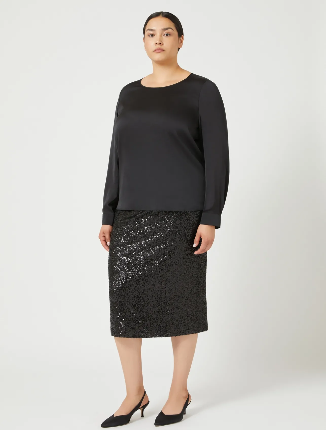 Gonna in jersey e paillettes*Marina Rinaldi Hot
