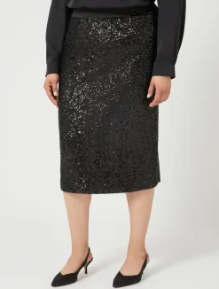 Gonna in jersey e paillettes*Marina Rinaldi Hot
