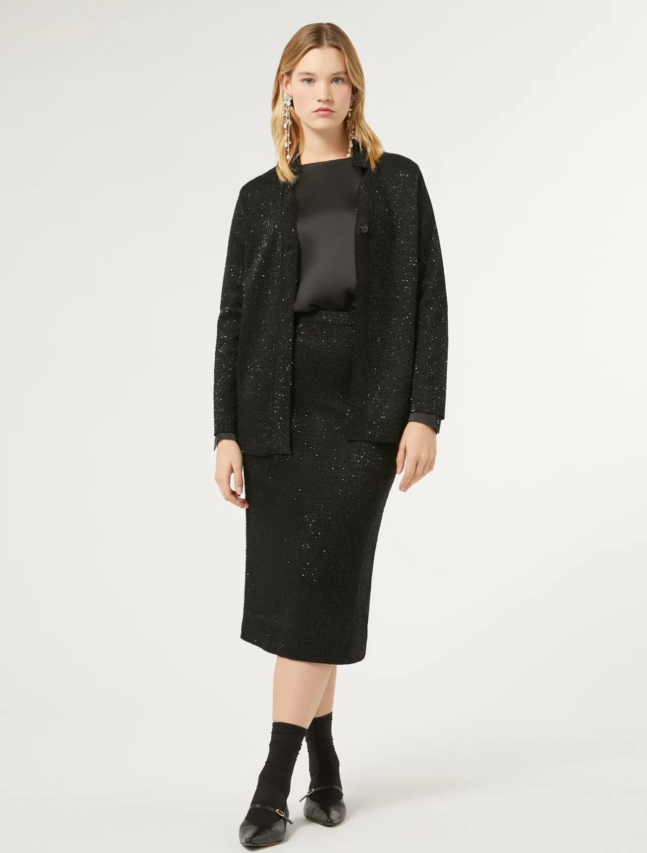 Gonna in maglia con paillettes*Marina Rinaldi Outlet