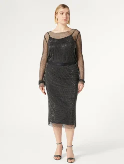 Gonna in rete con strass*Marina Rinaldi Outlet