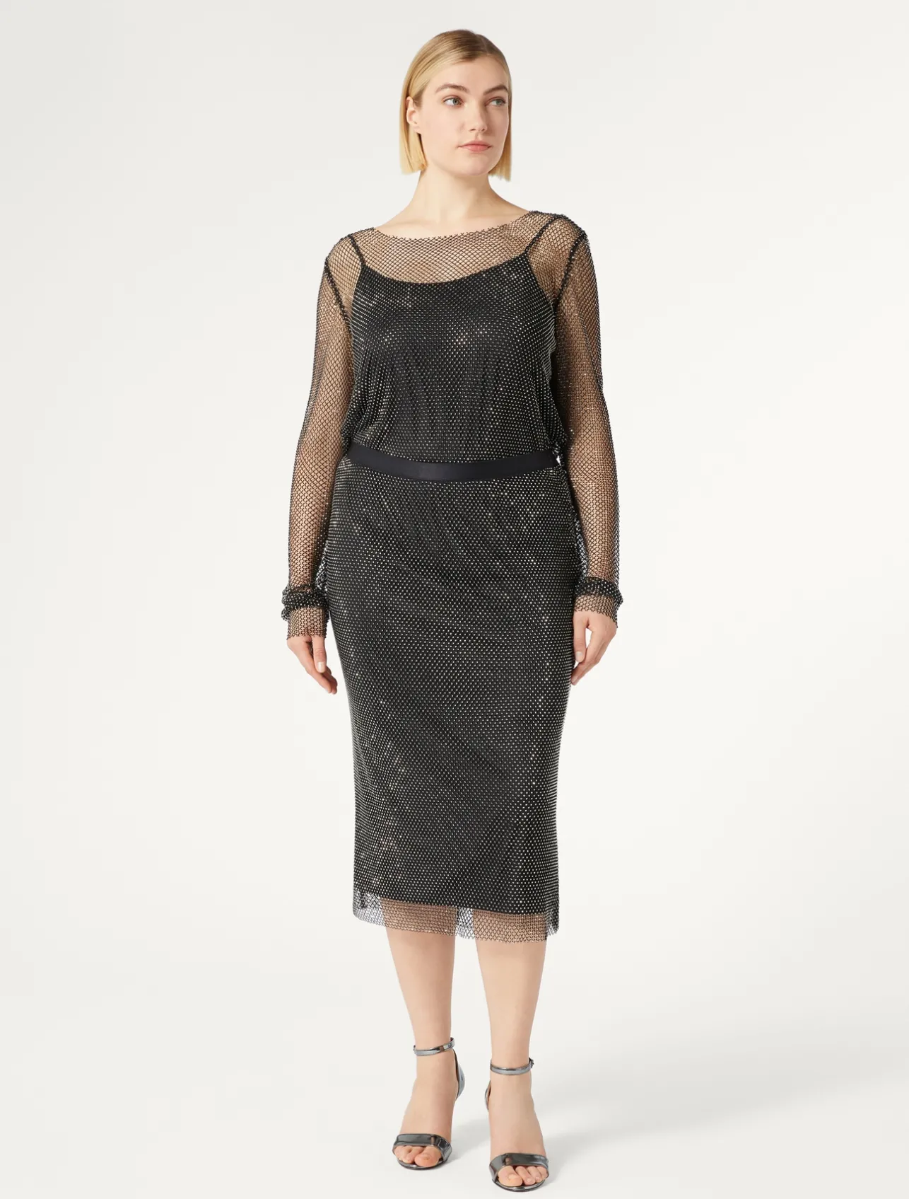 Gonna in rete con strass*Marina Rinaldi Outlet