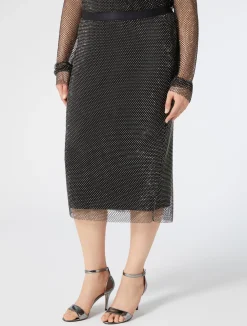 Gonna in rete con strass*Marina Rinaldi Outlet