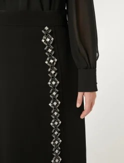 Gonna lunga in cady con strass*Marina Rinaldi New