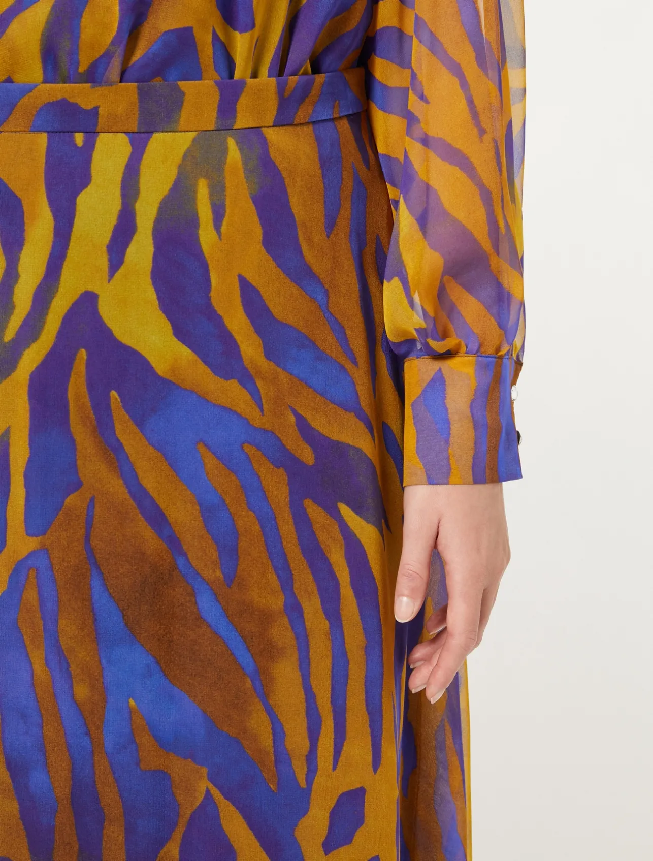 Gonna lunga in georgette di seta*Marina Rinaldi Hot