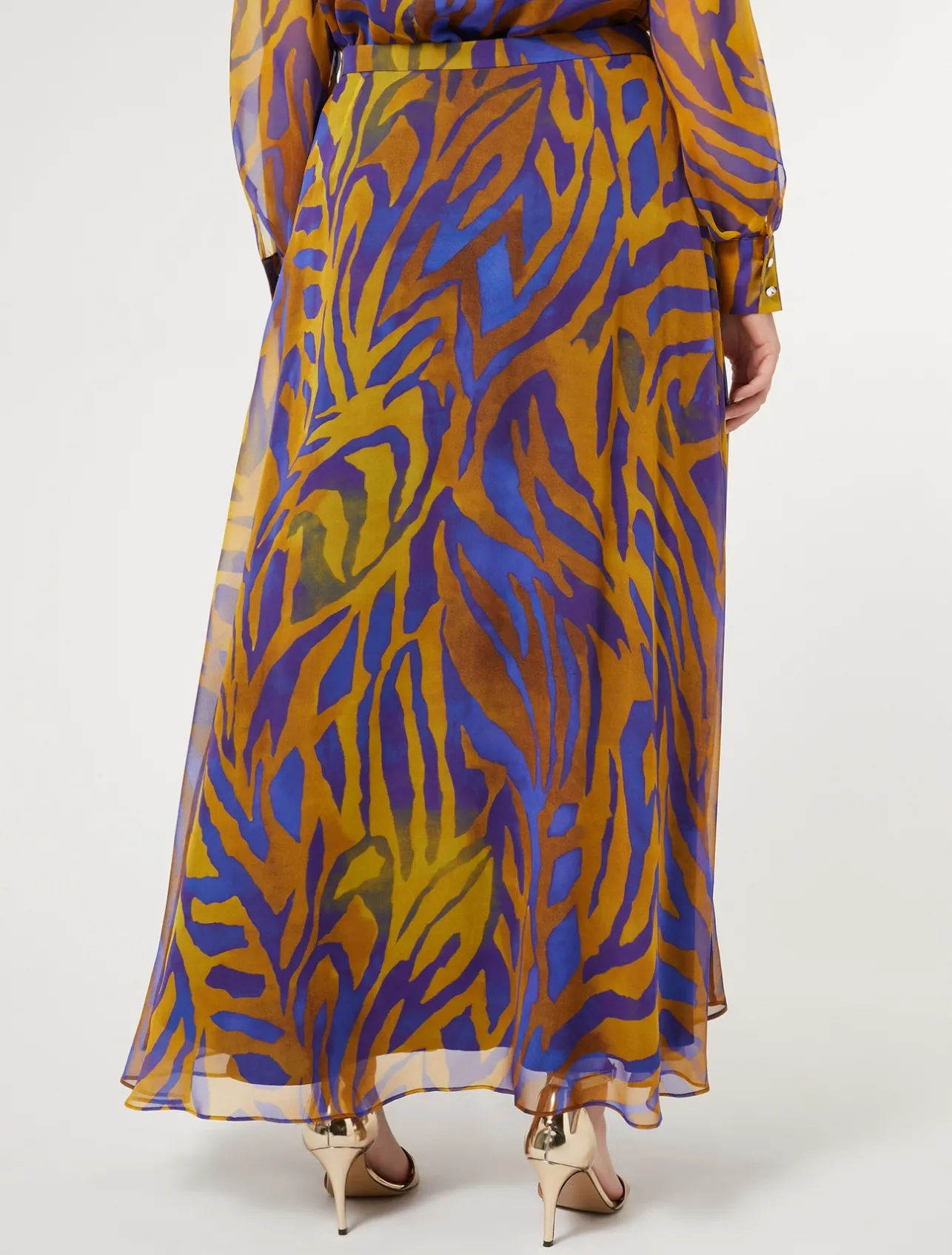 Gonna lunga in georgette di seta*Marina Rinaldi Hot