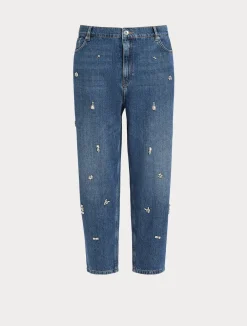 Jeans boyfriend in denim ricamato*Marina Rinaldi Clearance