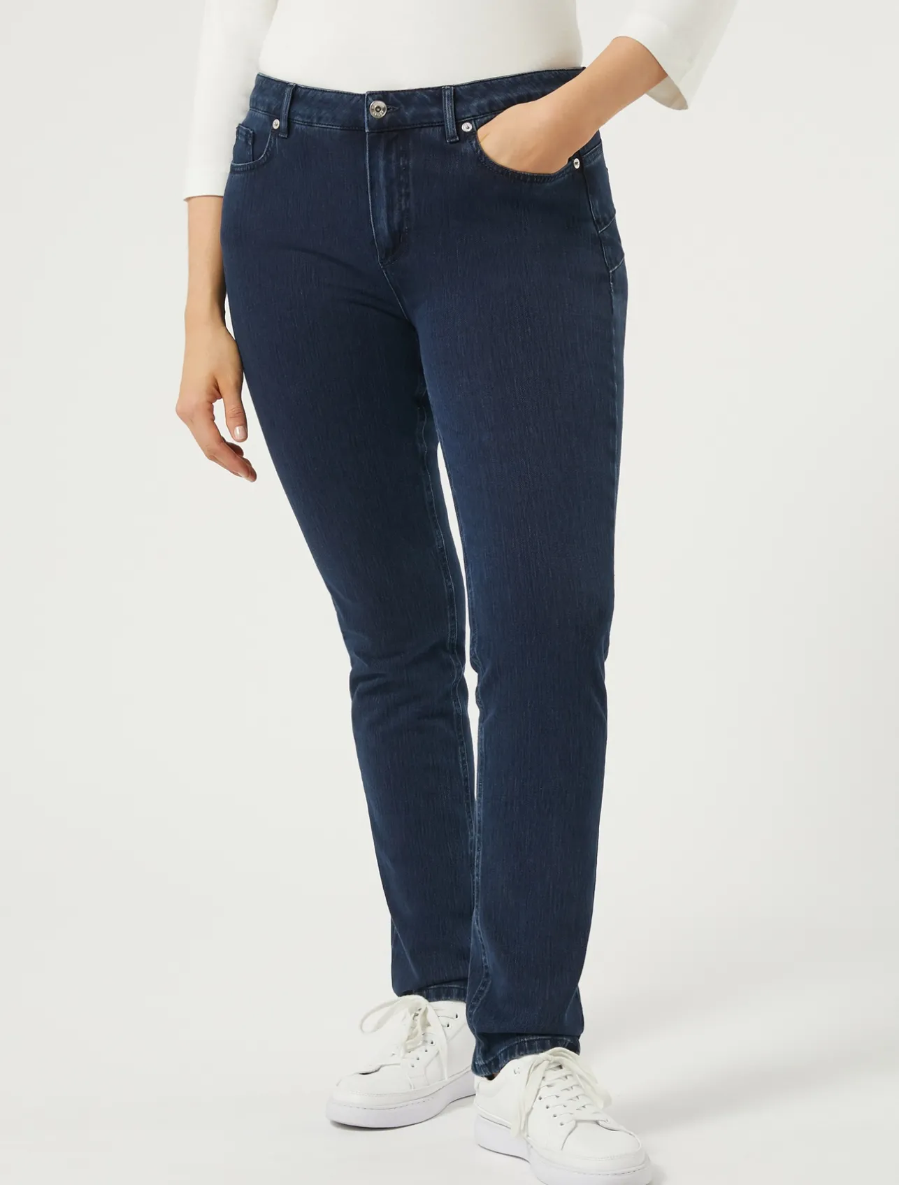 Jeans Wonder fit in denim compatto*Marina Rinaldi New