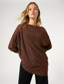 Maglia asimmetrica a coste*Marina Rinaldi Outlet