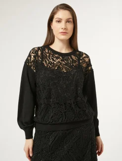 Maglia con ricamo macramè*Marina Rinaldi Hot