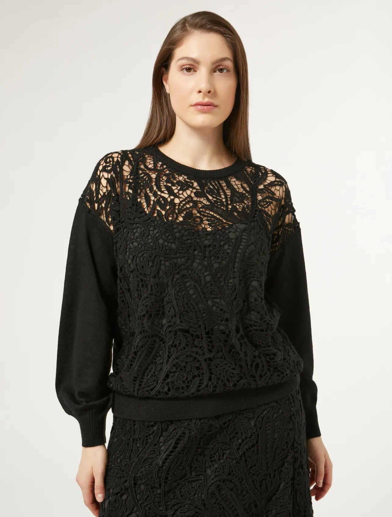 Maglia con ricamo macramè*Marina Rinaldi Hot