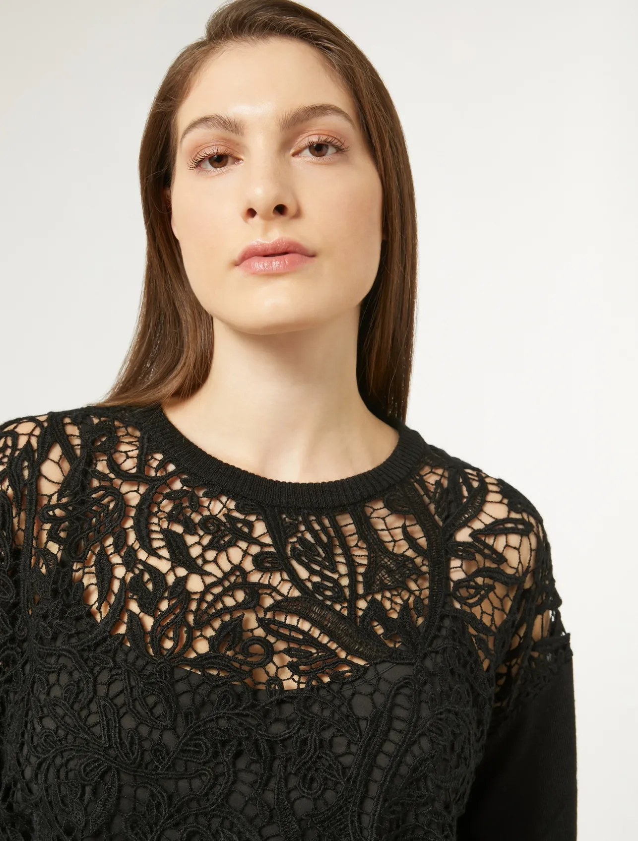 Maglia con ricamo macramè*Marina Rinaldi Hot