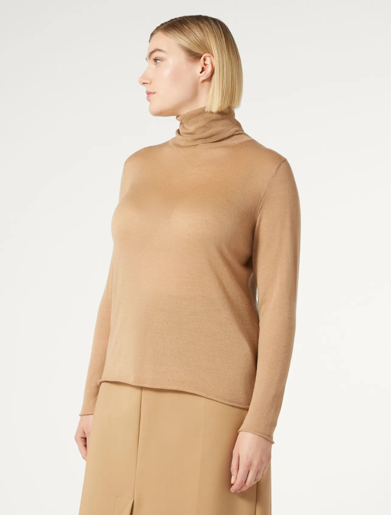 Maglia dolcevita in seta e cachemire*Marina Rinaldi New