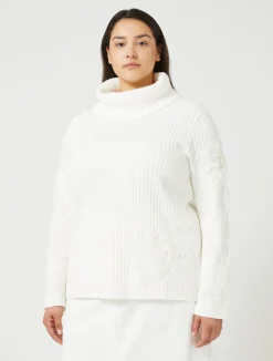 Maglia in cotone con ricami*Marina Rinaldi Fashion