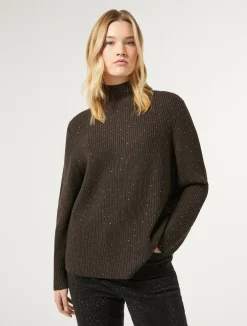 Maglia in misto lana con strass*Marina Rinaldi Discount