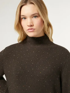 Maglia in misto lana con strass*Marina Rinaldi Discount