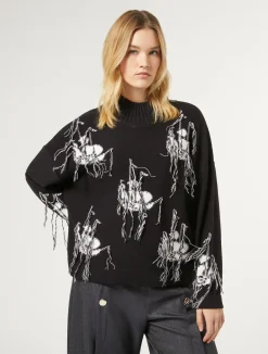 Maglia in misto lana jacquard*Marina Rinaldi Hot