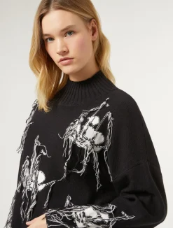 Maglia in misto lana jacquard*Marina Rinaldi Hot