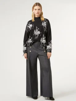 Maglia in misto lana jacquard*Marina Rinaldi Hot