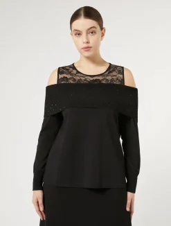 Maglia in viscosa con ricamo*Marina Rinaldi Hot